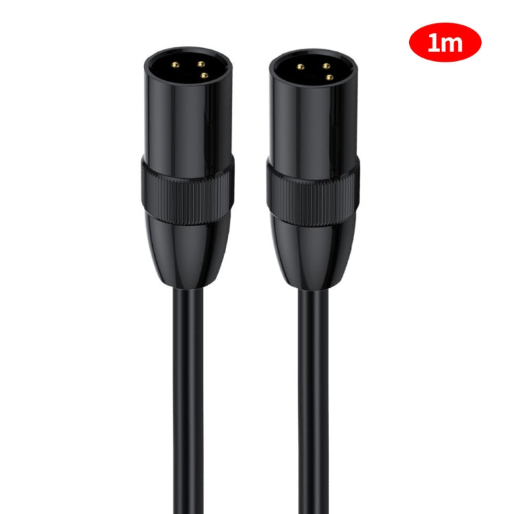 JUNSUNMAY XLR Male to Male Mic Cord 3 Pin Audio Cable Balanced Shielded Cable, Length:1m - Microphone Audio Cable & Connector by JUNSUNMAY | Online Shopping UK | buy2fix