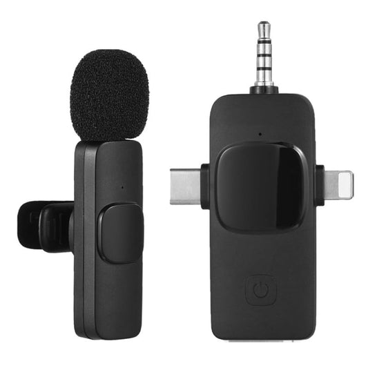 2 in 1 Wireless Lavalier Microphones for iPhone / Android - Microphone by buy2fix | Online Shopping UK | buy2fix