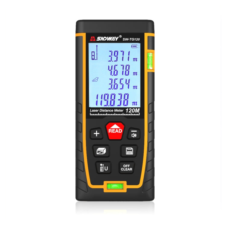 SNDWAY Double Horizontal bubble Rangefinder Laser Distance Meter Range Hand Tool Device SW-TG120 - Laser Rangefinder by SNDWAY | Online Shopping UK | buy2fix