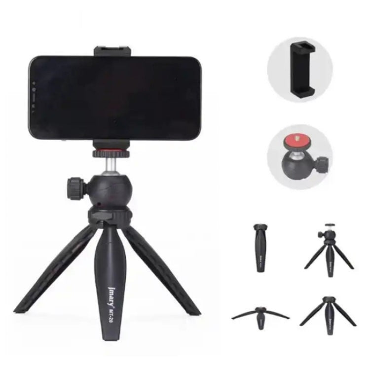 JMARY MT-20 Mini Portable 360 Degree Ball Head Selfie Stick Folding Desktop Tripod Phone Holder - Tripods by Jmary | Online Shopping UK | buy2fix