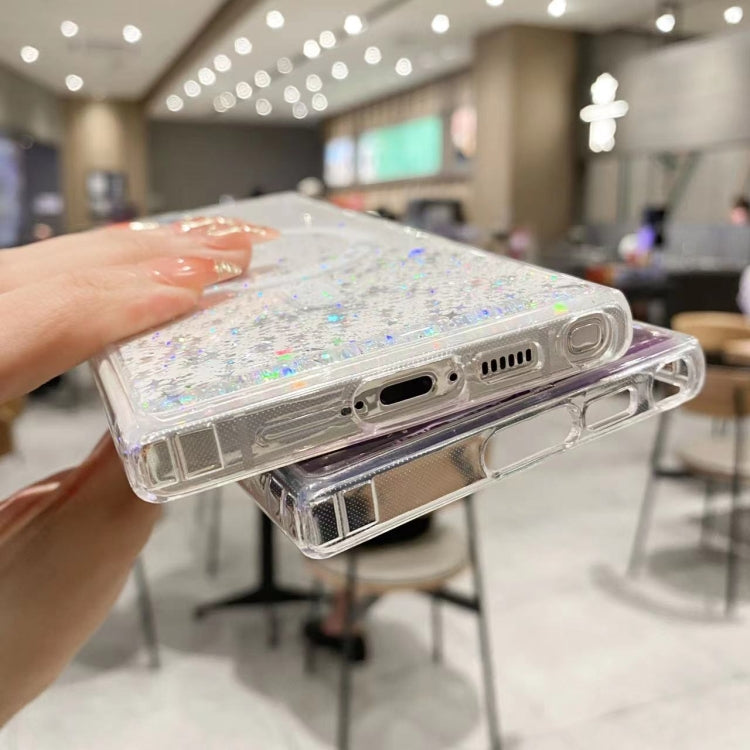 For Samsung Galaxy S24+ 5G MagSafe Glitter Hybrid Clear TPU Phone Case(Green) - Galaxy S24+ 5G Cases by buy2fix | Online Shopping UK | buy2fix