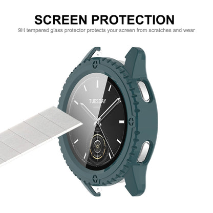 For Xiaomi Watch S3 ENKAY Hat-Prince Full Coverage PC + Tempered Glass Film Integrated Watch Case(Ivory White) - Watch Cases by ENKAY | Online Shopping UK | buy2fix