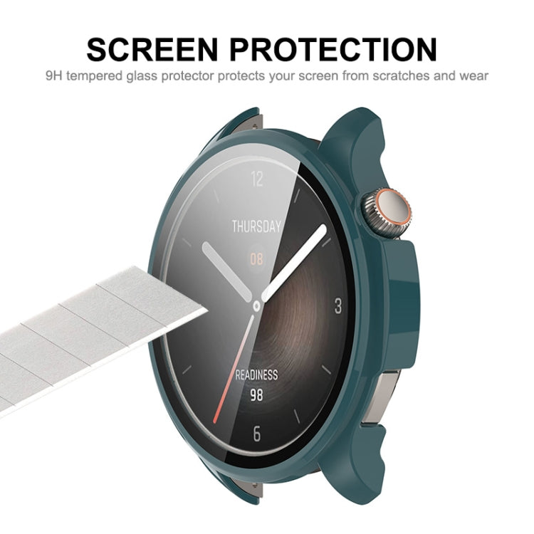 For Amazfit Balance A2286 ENKAY Hat-Prince Full Coverage Tempered Glass Film Integrated PC Watch Case(Pink) - Watch Cases by ENKAY | Online Shopping UK | buy2fix