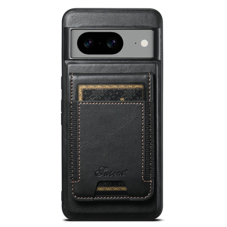 For Google Pixel 6a Suteni H17 Oil Eax Leather Detachable Wallet Phone Case(Black) - Google Cases by Suteni | Online Shopping UK | buy2fix