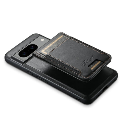 For Google Pixel 6a Suteni H17 Oil Eax Leather Detachable Wallet Phone Case(Black) - Google Cases by Suteni | Online Shopping UK | buy2fix