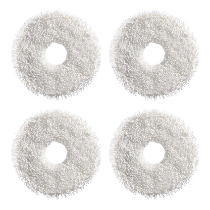JUNSUNMAY 4pcs Washable Mop Pads Replacement for ECOVACS DEEBOT X1 Turbo / X2 Omni / T20 Pro(White) - Other Accessories by JUNSUNMAY | Online Shopping UK | buy2fix