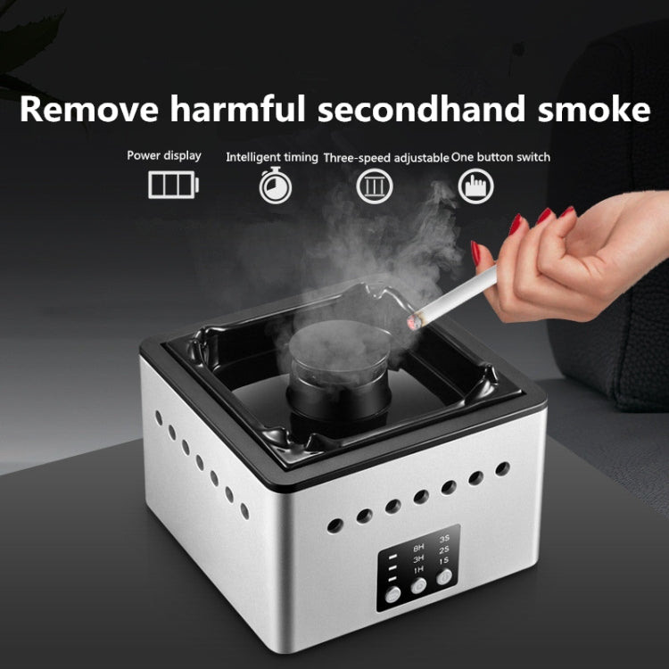 Ashtray Air Purifier Home Indoor Smoke Removal Small Desktop Anti-Secondhand Smoke Artifact(Blue And White) - Home & Garden by buy2fix | Online Shopping UK | buy2fix