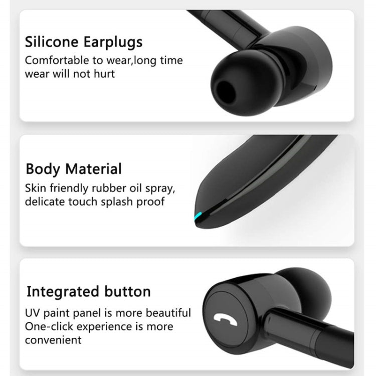 F900 Mini Earhook 180° Freely Rotating Wireless Bluetooth 5.0 Earphone Car Handsfree Call Headphone(Black Gray) - Bluetooth Earphone by buy2fix | Online Shopping UK | buy2fix