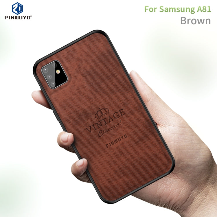 For Galaxy A81 / Note10 Lite PINWUYO Zun Series PC + TPU + Skin Waterproof And Anti-fall All-inclusive Protective Shell(Brown) - Galaxy Phone Cases by PINWUYO | Online Shopping UK | buy2fix