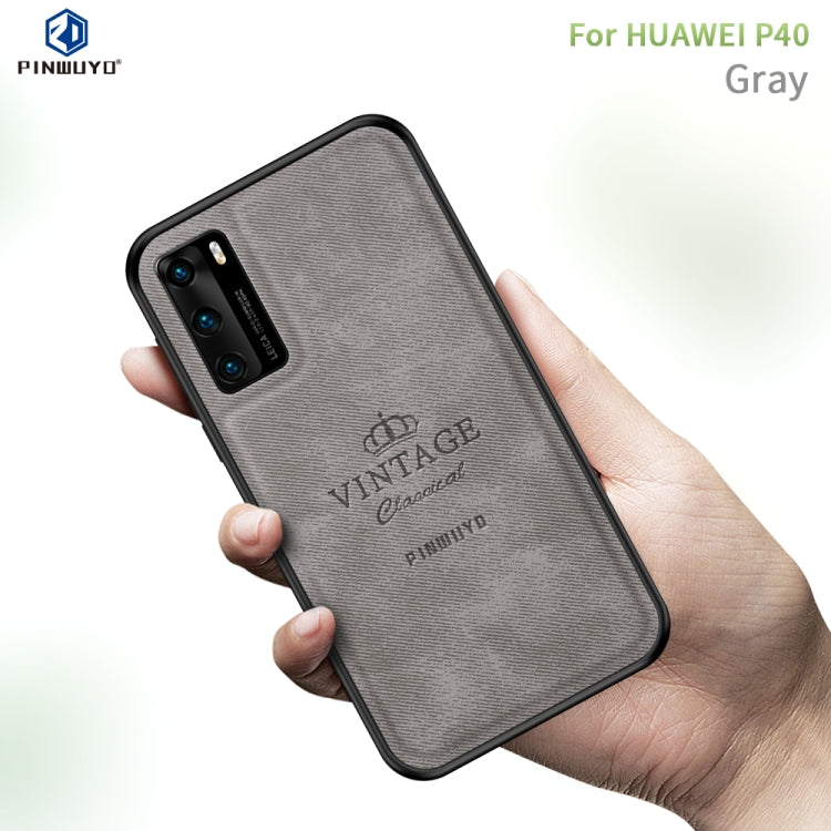 For Huawei P40 PINWUYO Zun Series PC + TPU + Skin Waterproof And Anti-fall All-inclusive Protective Shell(Gray) - Huawei Cases by PINWUYO | Online Shopping UK | buy2fix