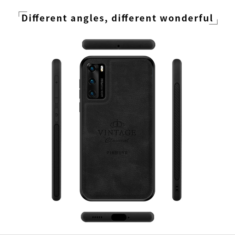 For Huawei P40 PINWUYO Zun Series PC + TPU + Skin Waterproof And Anti-fall All-inclusive Protective Shell(Gray) - Huawei Cases by PINWUYO | Online Shopping UK | buy2fix