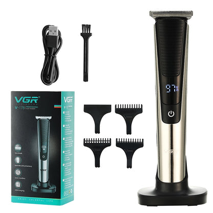 VGR V-178 5W USB Portable Hair Clipper with LED Display & Base - Hair Trimmer by VGR | Online Shopping UK | buy2fix