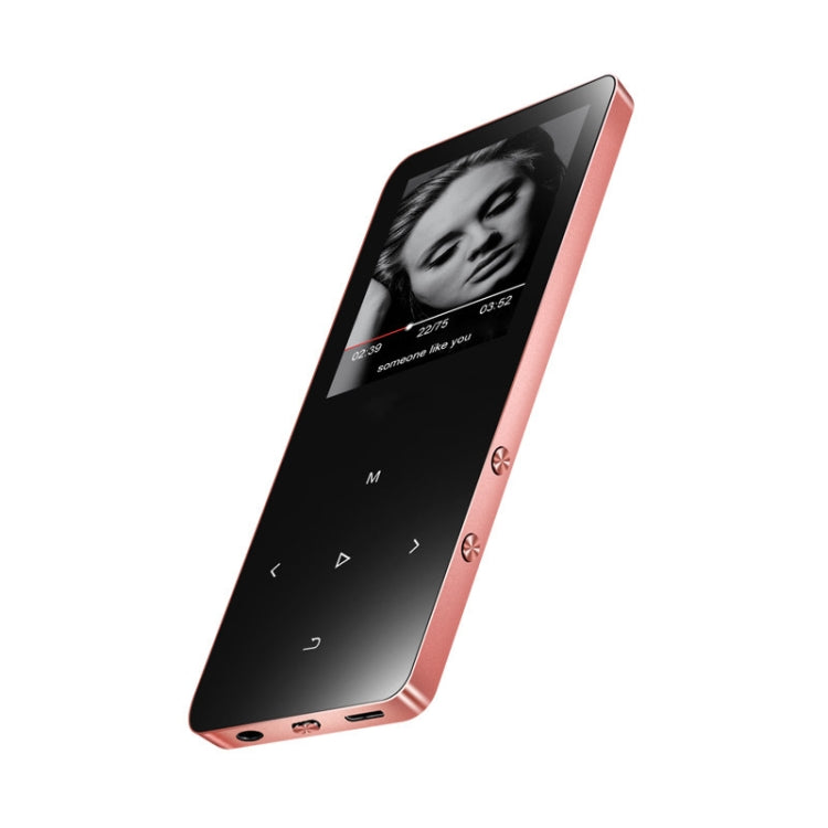 X2 16GB 1.8 inch Touch Screen Metal Bluetooth MP3 MP4 Hifi Sound Music Player (Rose Gold) - Consumer Electronics by buy2fix | Online Shopping UK | buy2fix