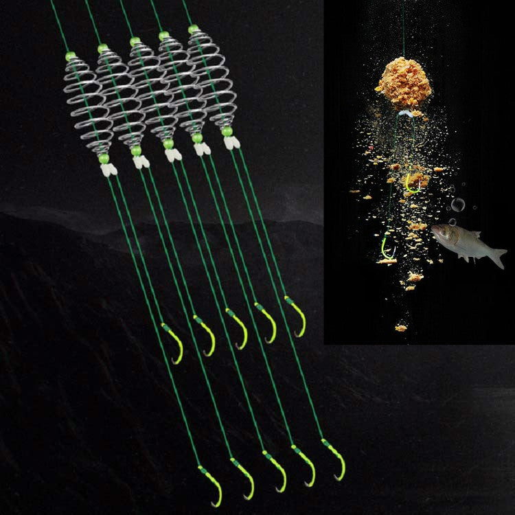 15 PCS / 3 Sets Stranded Double Hook Anti-winding Silver Carp Fishing Group Spring Fishing Hook, Specification:13(Fluorescent Hook) - Outdoor & Sports by buy2fix | Online Shopping UK | buy2fix