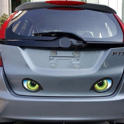 5 Pairs D 601 3D Stereo Reflective Cat Eyes Car Sticker Adhesive Creative Rearview Mirror Decal, Size: 12x7.5cm - In Car by buy2fix | Online Shopping UK | buy2fix