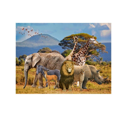 2.1m x 1.5m Grassland Lion Animal Photography Background Cloth(W105) - Camera Accessories by buy2fix | Online Shopping UK | buy2fix