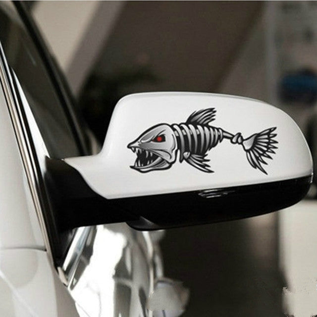 10 PCS Horror Skeleton Shark Fishing Daren Cover Scratch Reflective Waterproof Personality Body Sticker 15*6cm - Decorative Sticker by buy2fix | Online Shopping UK | buy2fix