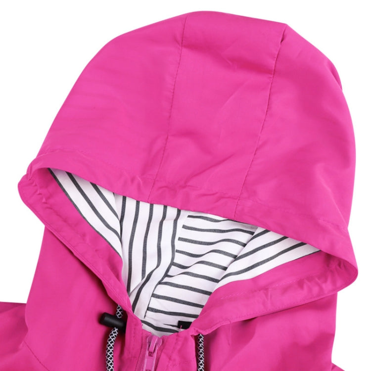 Women Waterproof Rain Jacket Hooded Raincoat, Size:M(Red) - Hoodie by buy2fix | Online Shopping UK | buy2fix