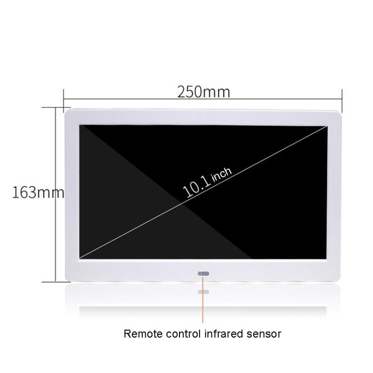 DPF-106 10.1 inch Digital Photo Frame LED Video Advertising Machine, Plug:UK Plug(White) - Consumer Electronics by buy2fix | Online Shopping UK | buy2fix