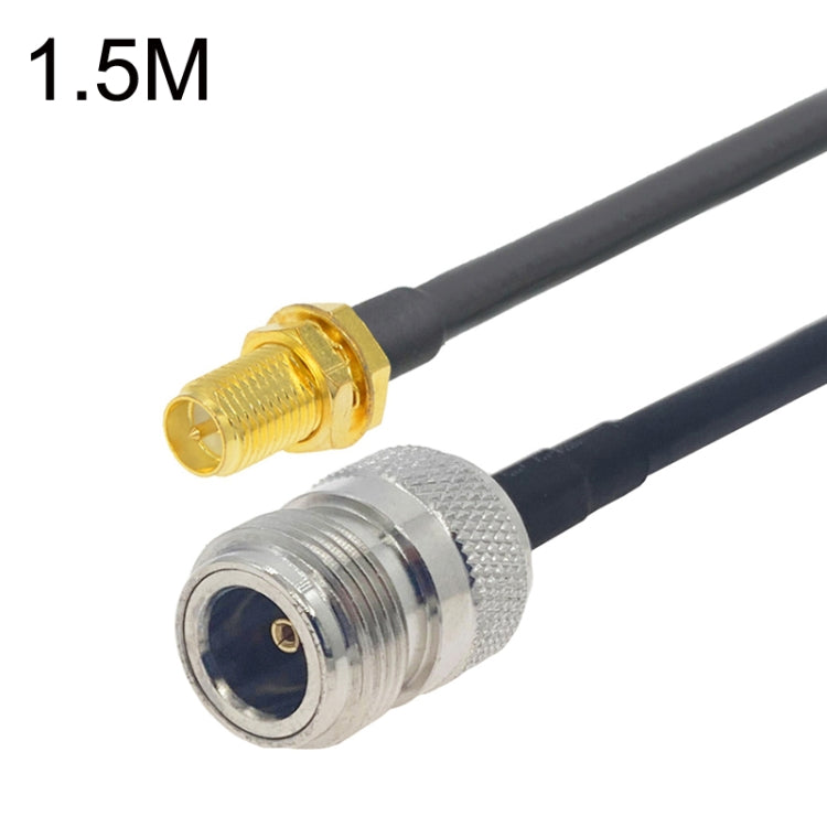 RP-SMA Female to N Female RG58 Coaxial Adapter Cable, Cable Length:1.5m - Connectors by buy2fix | Online Shopping UK | buy2fix