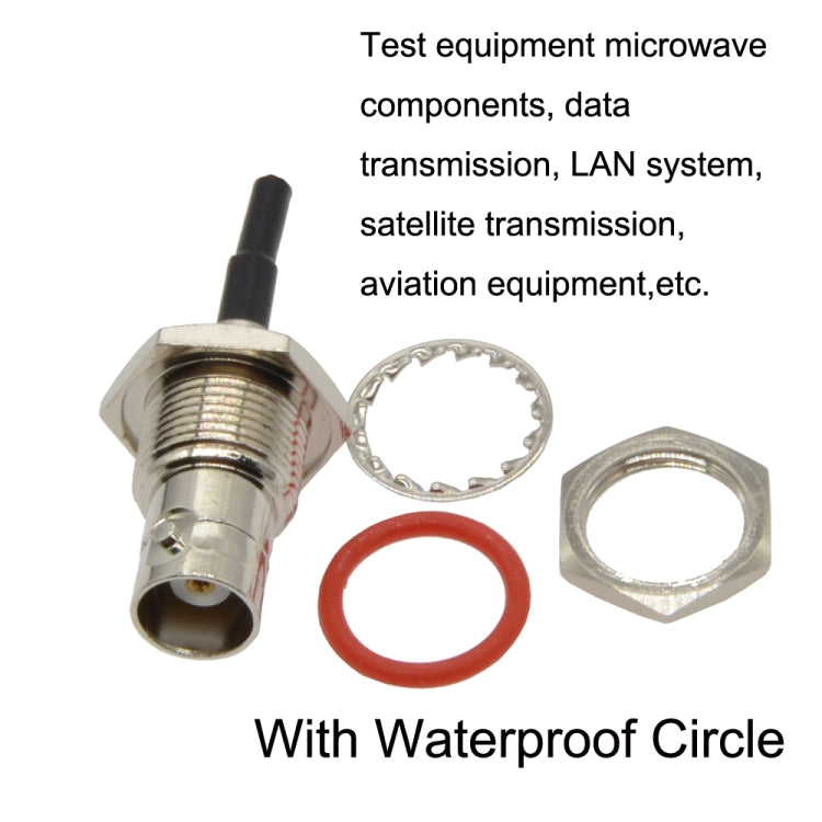 BNC Female With Waterproof Circle To BNC Male RG58 Coaxial Adapter Cable, Cable Length:1m - Connectors by buy2fix | Online Shopping UK | buy2fix