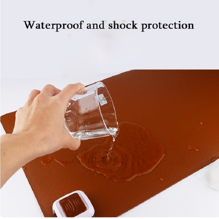 220V Electric Hot Plate Writing Desk Warm Table Mat Blanket Office Mouse Heating Warm Computer Hand Warmer Desktop Heating Plate, Color:Brown Small Size, CN Plug - Mouse Pads by buy2fix | Online Shopping UK | buy2fix