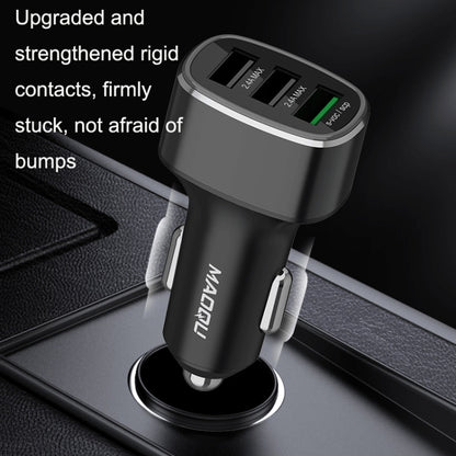 QIAKEY GT780 3 USB Ports Fast Charge Car Charger(Black) - Car Charger by QIAKEY | Online Shopping UK | buy2fix