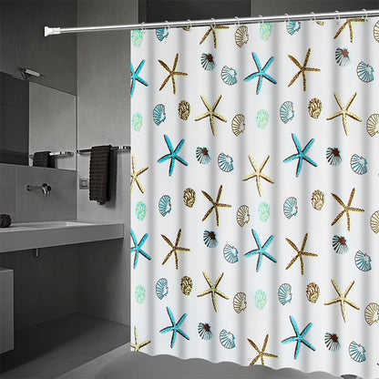 Bathroom Curtain Ocean Star Shower Curtain Environmental Protection Mildew Waterproof Shower Curtain, Size:180x200CM - Home & Garden by buy2fix | Online Shopping UK | buy2fix
