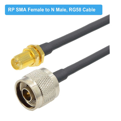 RP-SMA Female To N Male RG58 Coaxial Adapter Cable, Cable Length:5m - Connectors by buy2fix | Online Shopping UK | buy2fix