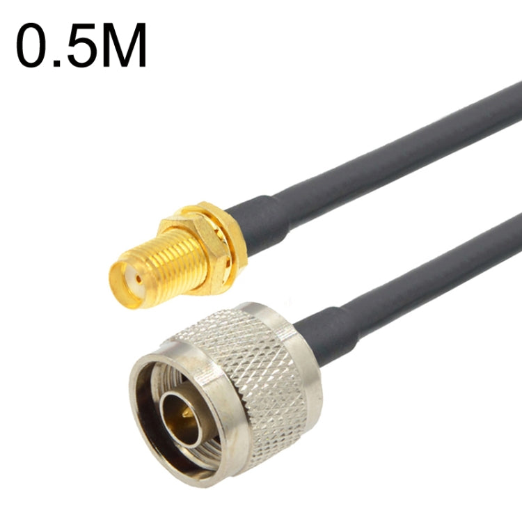 SMA Female To N Male RG58 Coaxial Adapter Cable, Cable Length:0.5m - Connectors by buy2fix | Online Shopping UK | buy2fix