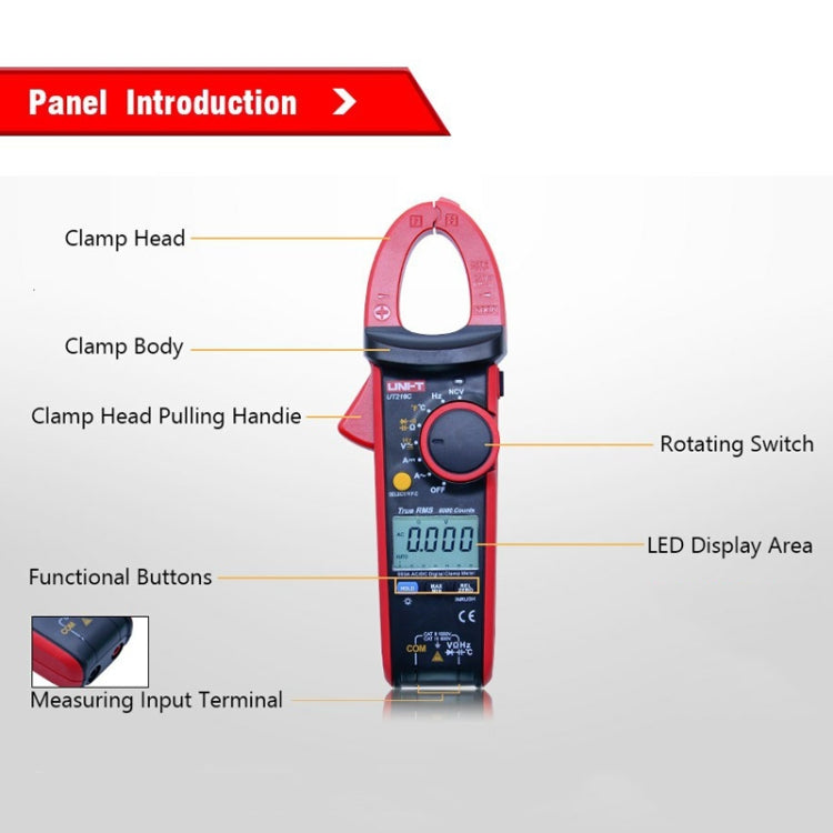 UNI-T UT216B 600A Digital Clamp Meter AC DC Voltage Detector - Consumer Electronics by UNI-T | Online Shopping UK | buy2fix