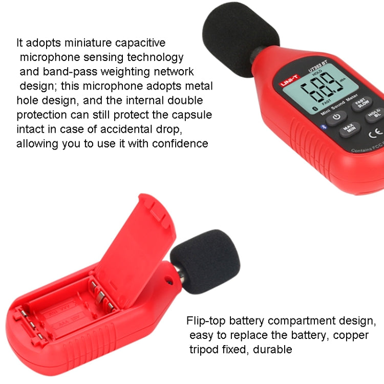 UNI-T UT353  30~130dB Noise Measuring Instrument Audio Sound Level Meter - Light & Sound Meter by UNI-T | Online Shopping UK | buy2fix