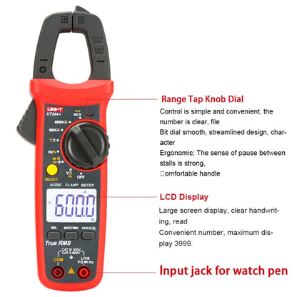 UNI-T  UT204+ 600A  Digital Clamp Meter AC DC Voltage Detector - Consumer Electronics by UNI-T | Online Shopping UK | buy2fix