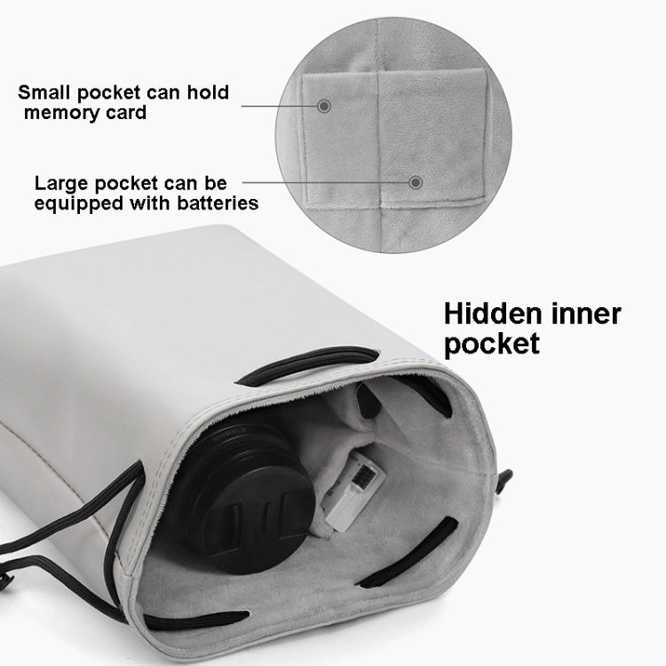 Baona Camera Bag Lens Drawstring Pouch, Size: Medium(Black) - Camera Accessories by Baona | Online Shopping UK | buy2fix