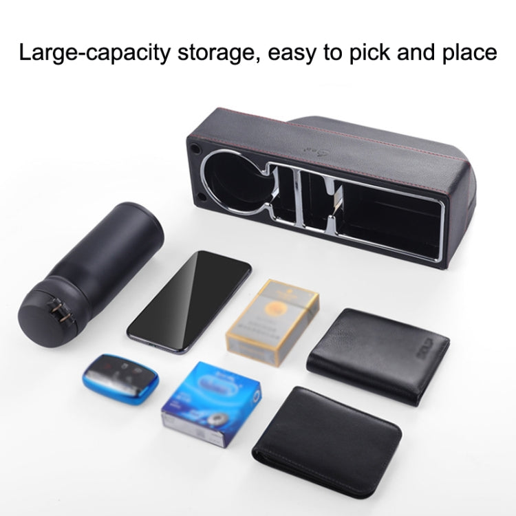SUSISUN SNH010 Car Seat Gap Storage Box, Style:Positive Drive USB Charging(Brown) - In Car by SUSISUN | Online Shopping UK | buy2fix