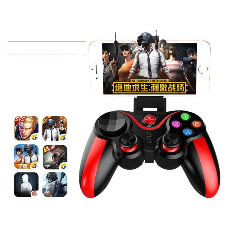 IOS Android Game Handle Bluetooth Direct Connection Handle PC TV Game Handle(013 Red) - Controller Gamepad by buy2fix | Online Shopping UK | buy2fix