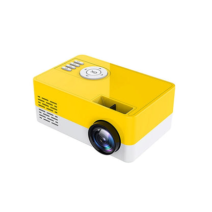 S261/J16 Home Mini HD 1080P Portable LED Projector, Support TF Card / AV / U Disk, Plug Specification:US Plug(Yellow White) - Consumer Electronics by buy2fix | Online Shopping UK | buy2fix