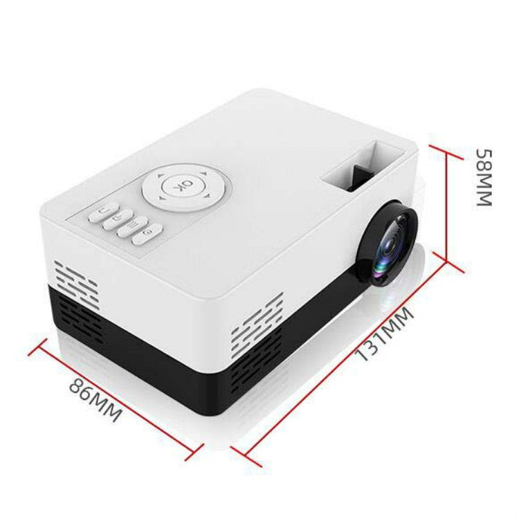 S261/J16 Home Mini HD 1080P Portable LED Projector, Support TF Card / AV / U Disk, Plug Specification:US Plug(Yellow White) - Consumer Electronics by buy2fix | Online Shopping UK | buy2fix