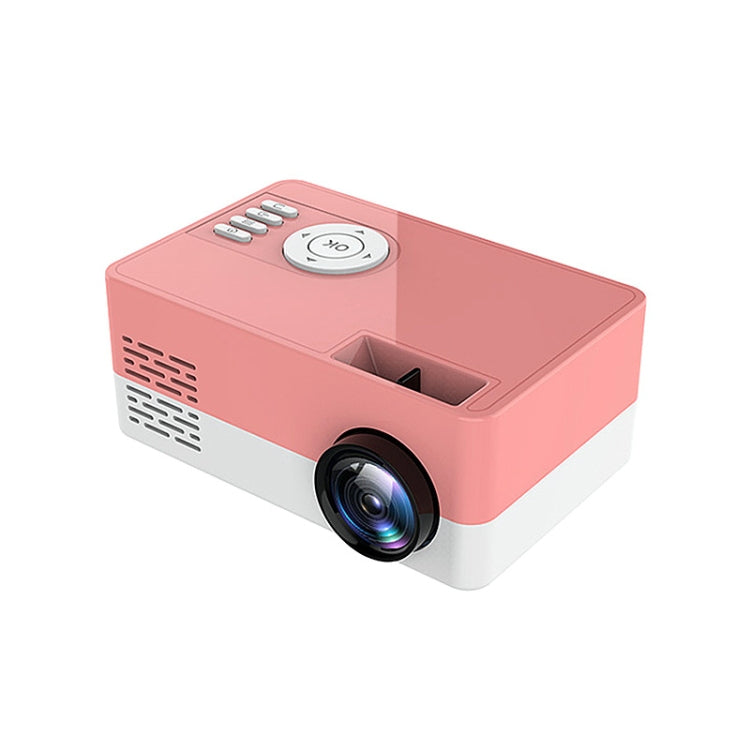S261/J16 Home Mini HD 1080P Portable LED Projector, Support TF Card / AV / U Disk, Plug Specification:AU Plug(Pink White) - Consumer Electronics by buy2fix | Online Shopping UK | buy2fix