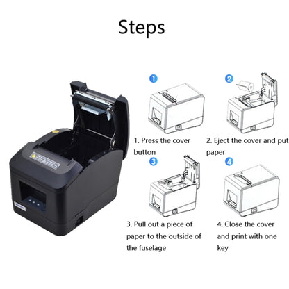 Xprinter XP-A160M Thermal Printer Catering Bill POS Cash Register Printer, Style:US Plug(USB) - Printer by Xprinter | Online Shopping UK | buy2fix