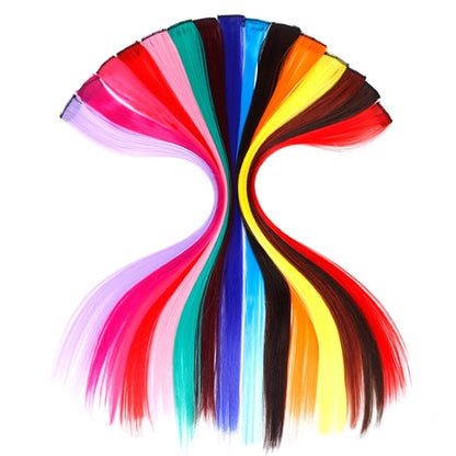 10 PCS Chemical Fiber Wig One-Step Gradient Color Single Card Wig, Stretched Length:24inches(53#) - Wigs by Alileader | Online Shopping UK | buy2fix