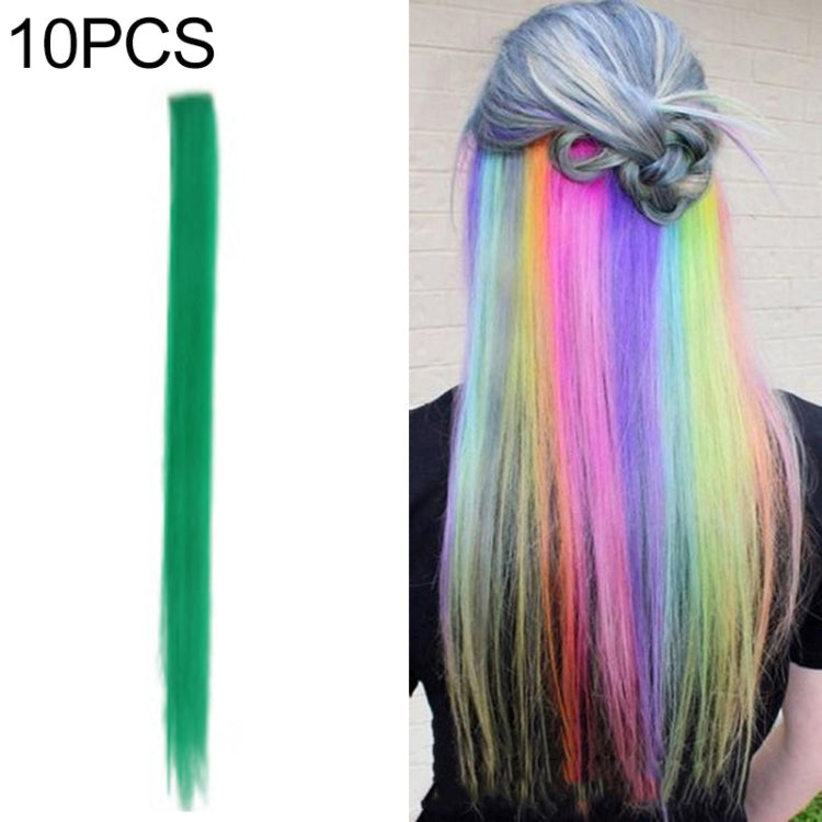 10 PCS Chemical Fiber Wig One-Step Gradient Color Single Card Wig, Stretched Length:24inches(35#) - Wigs by Alileader | Online Shopping UK | buy2fix