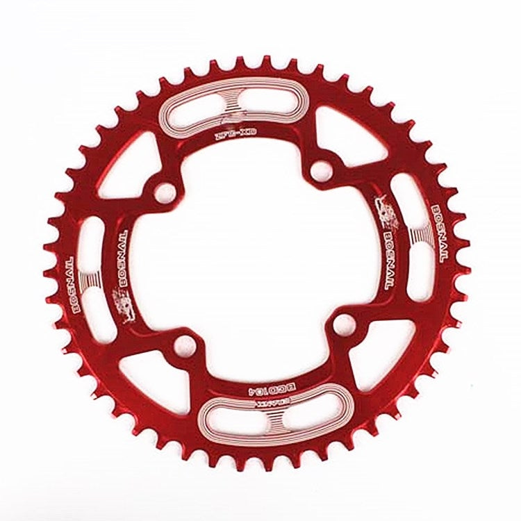 Snail Positive And Negative Tooth Discs Mountain Bike Single Disc Large Tooth Disc 104mm Bcd, Specification:48T(Red) - Outdoor & Sports by Snail | Online Shopping UK | buy2fix
