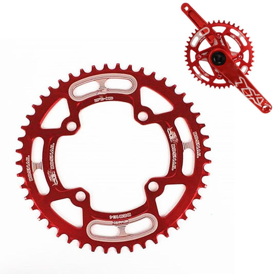 Snail Positive And Negative Tooth Discs Mountain Bike Single Disc Large Tooth Disc 104mm Bcd, Specification:52T(Red) - Outdoor & Sports by Snail | Online Shopping UK | buy2fix