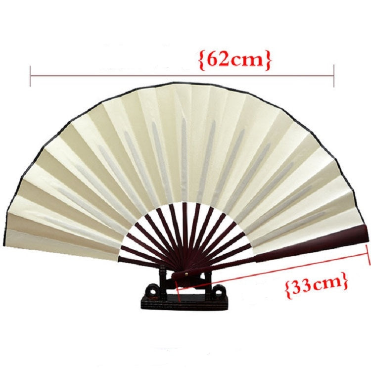 8 inch Pure Color Blank Silk Cloth Folding Fan Chinese Style Calligraphy Painting Fan(Black) - Home & Garden by buy2fix | Online Shopping UK | buy2fix
