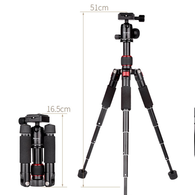 Xiletu FM5S-MINI 5-Section Folding Legs Mini Desktop Tripod Mount(Red) - Tripods by Xiletu | Online Shopping UK | buy2fix