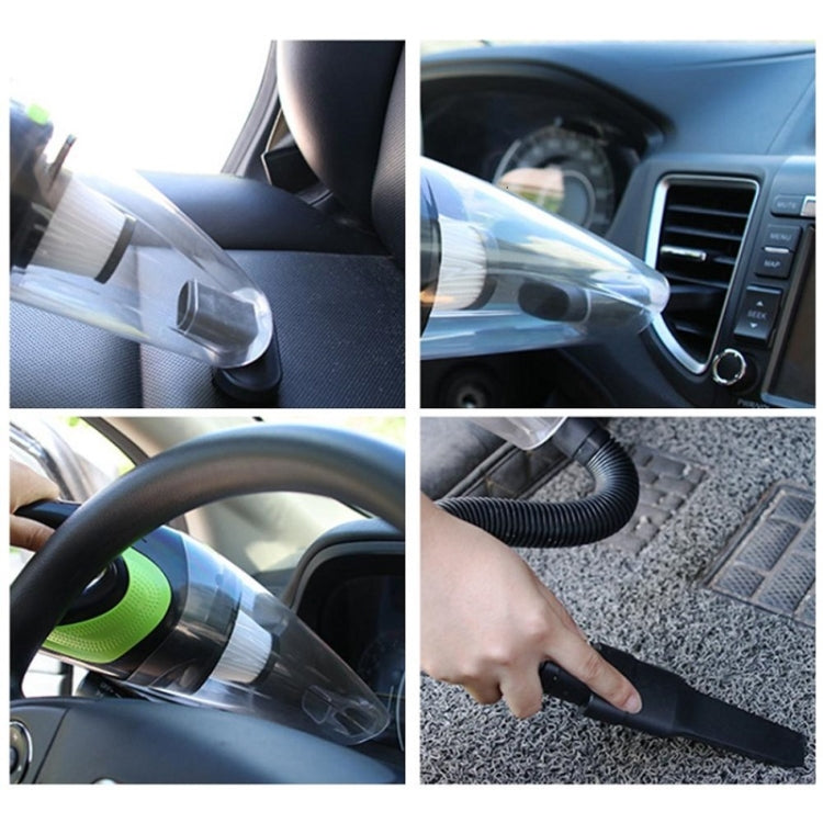 Wireless Car Vacuum Cleaner Handheld Mini Vacuum Cleaner Super Suction Wet And Dry Dual Use Portable Vacuum Cleaner(Black+Green) - Vacuum Cleaner by buy2fix | Online Shopping UK | buy2fix