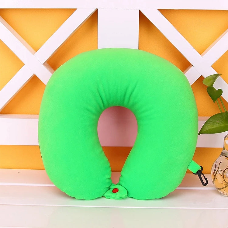 Fruit U Shaped Travel Pillow Nanoparticles Neck Pillow Car Pillows Soft Cushion Home Textile(Lime) - Cushions & Pillows by buy2fix | Online Shopping UK | buy2fix