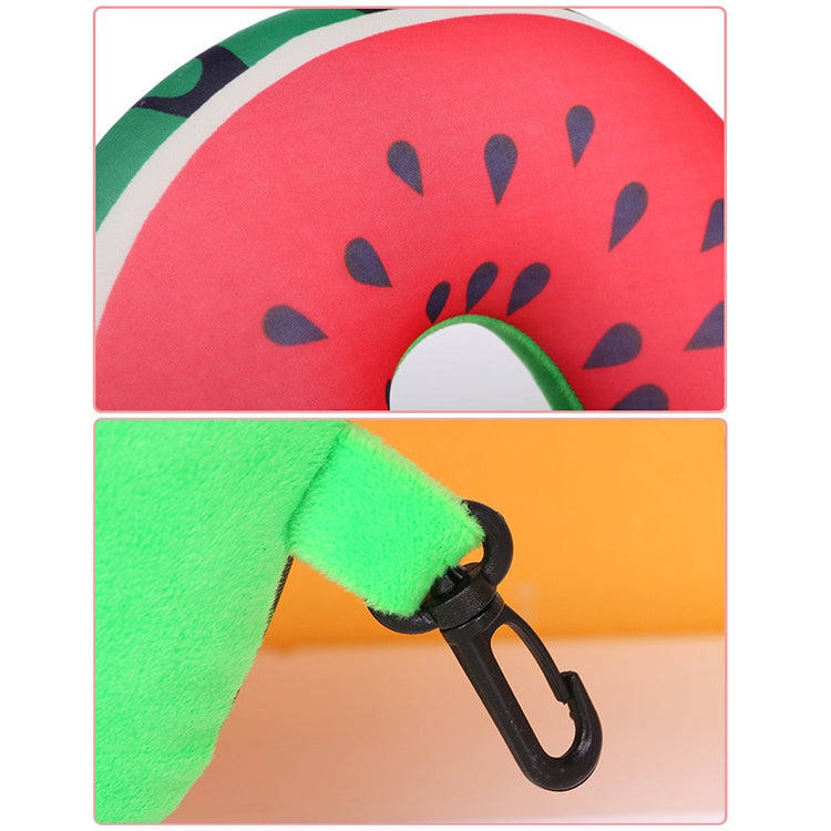 Fruit U Shaped Travel Pillow Nanoparticles Neck Pillow Car Pillows Soft Cushion Home Textile(Watermelon) - Cushions & Pillows by buy2fix | Online Shopping UK | buy2fix