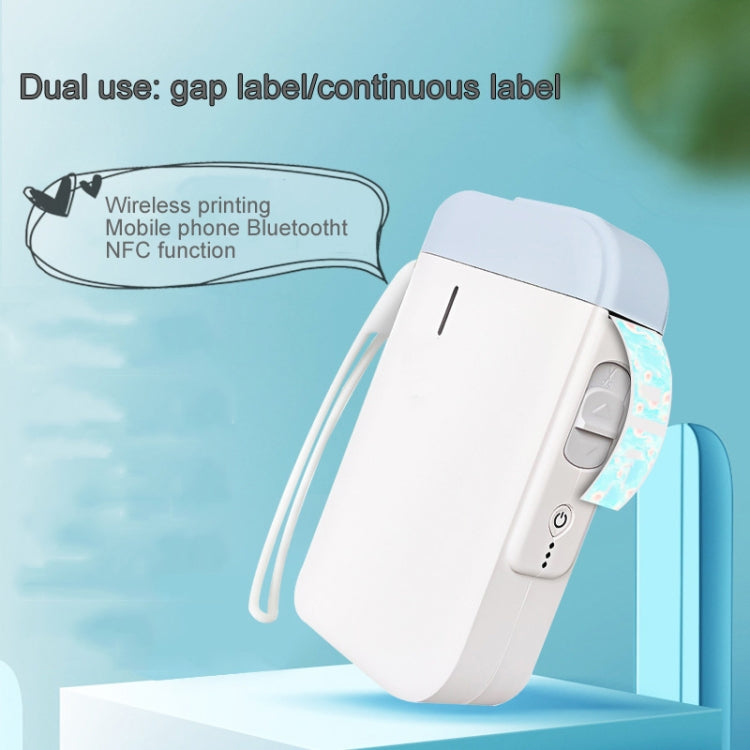 B100 Handheld Portable Bluetooth Mini Label Receipt Printer USB Charging Printer, Specification: Machine+White Label 5 Rolls - Consumer Electronics by buy2fix | Online Shopping UK | buy2fix